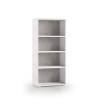 Bibliothèque bureau design moderne studio salon 4 compartiments blanc gris Offre
