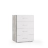 Commode chambre 4 tiroirs gris blanc design moderne Offre