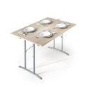 Table à manger polyvalente avec pieds pliants 125x80cm cuisine salle à manger camping bureau Butterfly Remises
