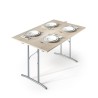 Table à manger polyvalente avec pieds pliants 125x80cm cuisine salle à manger camping bureau Butterfly Remises