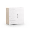 Commode design chambre à coucher 4 tiroirs bois blanc Offre