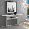 Console extensible table bureau bois blanc 120x35-70cm Oplà Catalogue