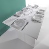 Console extensible table bureau bois blanc 120x35-70cm Oplà Choix