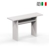 Console extensible table bureau bois blanc 120x35-70cm Oplà Vente