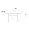 Console extensible table bureau bois blanc 120x35-70cm Oplà Modèle