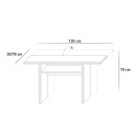Table console extensible bureau en bois blanc 120x35-70cm Oplà Modèle