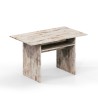 Console extensible 120x35-70cm table bureau bois vintage Oplà Réductions