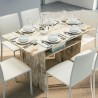 Console extensible 120x35-70cm table bureau bois vintage Oplà Caractéristiques