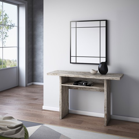 Table console extensible 120x35-70cm bureau en bois vintage Oplà Promotion