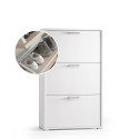 Meuble à chaussures d'entrée 3 portes 9 paires design moderne blanc 6003 Remises