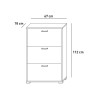 Meuble à chaussures d'entrée 3 portes 9 paires design moderne blanc 6003 Réductions