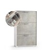 Meuble à chaussures d'entrée 9 paires 3 portes design blanc gris 6003 Remises
