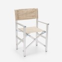 4 chaises de plage pliables portables textilène aluminium Regista Gold Dimensions