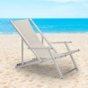 Chaise longue de plage avec accoudoirs en aluminium Riccione Gold Lux Remises