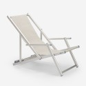 Chaise longue de plage avec accoudoirs en aluminium Riccione Gold Lux Réductions