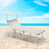 20 bains de soleil transats pliants de plage en aluminium Gabicce Gold Vente