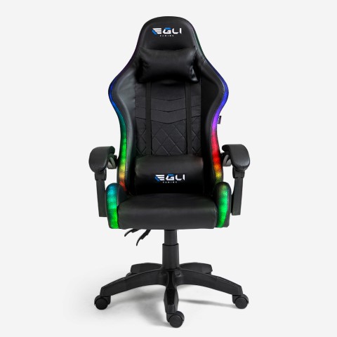 Chaise gaming massante ergonomique inclinable LED RGB The Horde Plus Promotion