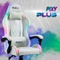 Chaise de jeu blanc fauteuil de massage ergonomique inclinable à LED Pixy Plus Offre