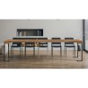 Table console d'entrée extensible 90x40-300cm bois métal Tecno Fir Réductions