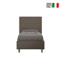 Lit simple avec rangement 80x190 tête de lit chambre enfant moderne Focus S 