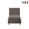Lit simple avec rangement 80x190 tête de lit chambre enfant moderne Focus S 