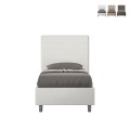 Lit simple avec rangement 80x190 tête de lit chambre enfant moderne Focus S Promotion