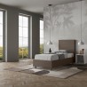 Lit simple 90x200 avec rangement tête de lit chambre enfants moderne Focus S1 