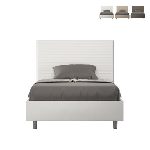 Lit une place et demie avec coffre 120x190 similicuir Focus P Promotion