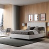 Lit double avec coffre 160x190 simili cuir design moderne Focus M Réductions