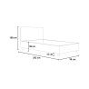 Lit simple avec rangement 80x190 lattes moderne chambre enfants Adele S 