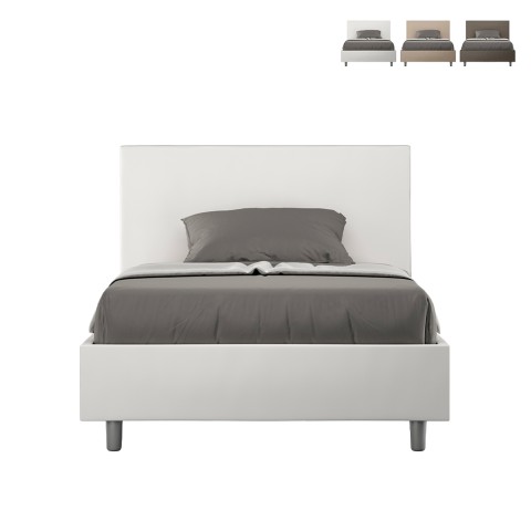 Lit coffre une place et demie 120x190 similicuir Adele P Promotion