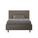 Lit une place et demie avec rangement 120x200 similicuir Adele P1 Remises