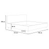 Lit king size avec rangement 180x200 moderne Adele K 