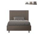 Lit une place et demie avec rangement 120x190 similicuir Goya P Prix