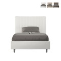 Lit une place et demie avec rangement 120x190 similicuir Goya P Promotion