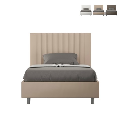 Lit double 120x200 avec rangement en similicuir Goya P1 Promotion