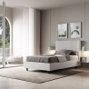 Lit double 120x200 avec rangement en similicuir Goya P1 Dimensions