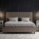Lit double 160x200 avec rangement simili-cuir moderne Goya M1 Choix