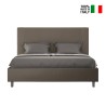Lit double 160x200 avec rangement simili-cuir moderne Goya M1 Modèle
