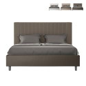Lit double 160x200 avec rangement simili-cuir moderne Goya M1 Catalogue