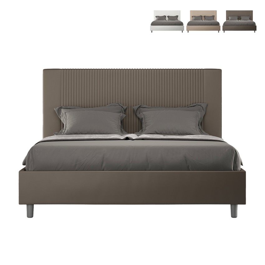 Lit double 160x200 avec rangement simili-cuir moderne Goya M1 Catalogue Lit double 160x200 avec rangement simili-cuir moderne Goya M1 Catalogue