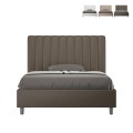 Lit double avec rangement 140x200 moderne Agueda F Promotion