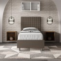 Lit simple enfant avec rangement 80x190 moderne similicuir Sunny S Choix
