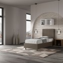 Lit simple enfant avec rangement 80x190 moderne similicuir Sunny S Dimensions