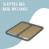 Lit simple enfant avec rangement 80x190 moderne similicuir Sunny S 