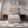 Lit simple avec rangement 100x200 sommier chambre Sunny S2 Achat