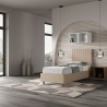 Lit simple avec rangement 100x200 sommier chambre Sunny S2 