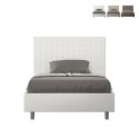 Lit double français 140x200 avec rangement design moderne Sunny F Promotion