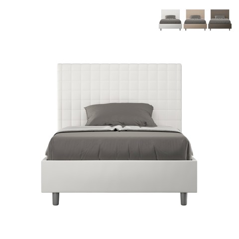 Lit double français 140x200 avec rangement design moderne Sunny F Promotion