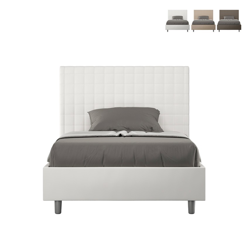 Lit double français 140x200 avec rangement design moderne Sunny F Promotion